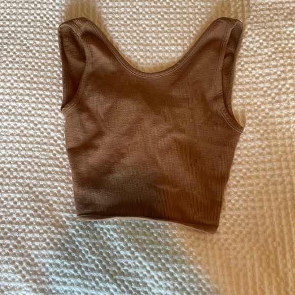 Light brown reversible crop top - Picture 1 of 3